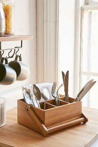 Modern dining accessories counter top storage rack kitchen space <b>organiser</b> flatware storage solution <b>cutlery</b> holder box kitchen - Product Image 4