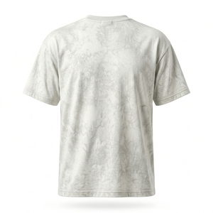Camiseta Tie Dye de Manga Corta para Hombre, Talla Grande, Cuello Redondo, Informal, de Algodón Jersey, Diseño Liso - Product Image 2