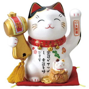 Statue de chat porte-bonheur en céramique et émail de haute qualité, décorations de table, décoration intérieure, cadeau de marque - Product Image 2