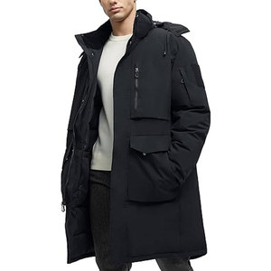 Vestes d'hiver pour hommes, résistantes à l'eau, chaudes, épaisses, parka, manteau matelassé, longue veste en duvet, vêtements d'extérieur isolés pour temps froid, décontractées - Product Image 2