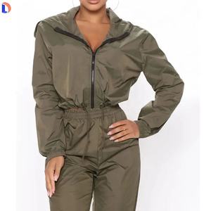 ชุดวอร์มกันลมออกแบบได้ตามต้องการชุดครอปมีฮู้ดแบบมีซิปชุดวิ่งออกกำลังกายระบายอากาศได้สำหรับยิมผู้ใหญ่พิมพ์โลโก้ XXL ฤดูใบไม้ร่วง - Product Image 3