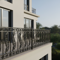 Balaji Metals Garde-corps de balcon et d'escalier sans cadre en fonte gris moderne de qualité supérieure, robuste, garantie 5 ans, résistant à la rouille, à l'eau et aux UV