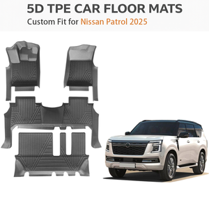 5D TPE <b>Waterproof</b> Full <b>Set</b> Car Floor Mats for Nissan Patrol LHD 2025 7 Seats Car Mats All Weather Car Floor Mat Liner - Product Image 1