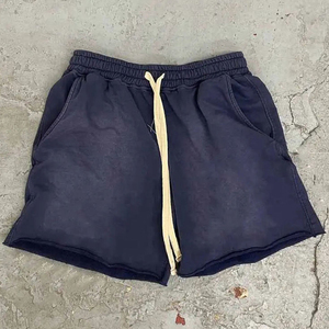 2026 Summer Thin Breathable <b>Sweat</b> <b>Shorts</b> Casual Solid Color Loose Fit <b>Men</b>’s Lounge Wear <b>Shorts</b> Soft Knit Cotton <b>Shorts</b> - Product Image 2