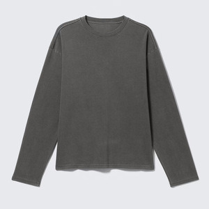 Custom Plain Vintage Washed Cotton Blank Men's Autumn <b>Winter</b> Long Sleeve <b>T</b> <b>Shirts</b> Wholesale - Product Image 1