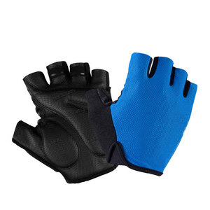 Gants de cyclisme demi-doigts noirs et vert citron en polyester unisexe, design à enfiler pour l'été - Product Image 2