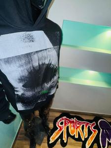 เสื้อฮู้ดดี้ผ้าฝ้ายเฟรนช์เทอร์รี่ผสมเนื้อผ้าคุณภาพดีสำหรับผู้ชาย ลวดลายพิมพ์สกรีน ดีไซน์ใหม่ ขายส่ง - Product Image 4