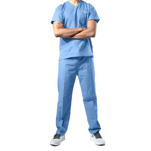 High Quality Classic Medical <b>Scrubs</b> Cotton Polyester Spandex Wholesale <b>Scrubs</b> Suit <b>Sets</b> for Mens Hospital Uniforms - Product Image 2