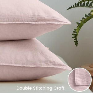<b>Pink</b> Square Linen <b>Cushion</b> <b>Cover</b> Envelop Closure Breathable Plain Home Decor Pillow Case - Product Image 6