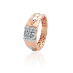 <b>Mens</b> 14kt Rose Gold Jewelry Wholesale Weight 3.360 gms Luxury Gents Finger <b>Ring</b> Collection For Corporate Gifting - Product Image 2