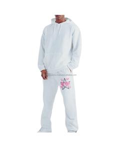 Ensemble de vêtements de sport d'hiver décontractés pour hommes personnalisés par OEM joggers à capuche respirants vêtements de sport grande taille 2 pièces décontracté course à pied écologique - Product Image 1