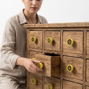 Poignée de meuble ronde moderne en résine Ba, poignée de tiroir de placard jaune, écologique, multifonctionnelle, durable, décorative - Product Image 2