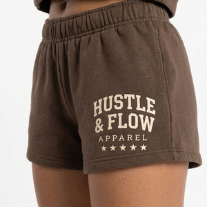 Conjunto de 2 Piezas de Ropa Urbana de Invierno para Mujer con Logotipo Personalizado, Sudadera con Capucha y Pantalones Cortos de Forro Polar, 100% Algodón, Transpirable, de Secado Rápido y Ecológico - Product Image 5