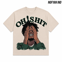 T-shirt en coton pour homme, streetwear, avec impression par sublimation personnalisée OEM ODM, motif dégradé/dessin animé astronaute, marque privée, vente en gros