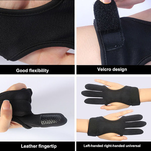 Gants de tir à l'arc en cuir demi-doigts antidérapants respirants coupe-vent séchage rapide pour le tir en extérieur et la chasse personnalisables - Product Image 4