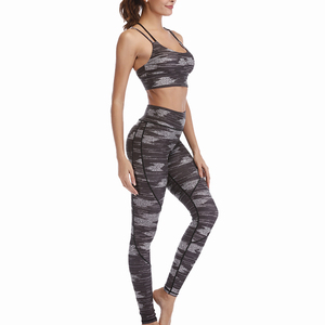 Conjunto de Leggings y Sujetador Deportivo para Mujer, Cintura Alta, Ropa Deportiva para Gimnasio, Conjunto de Dos Piezas, Fabricante de Ropa Deportiva - Product Image 3
