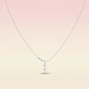 Colgante de Lujo Minimalista con Tres Diamantes Florales Cultivados en Laboratorio para Mujer en Oro de 10K, 14K, 18K, Regalo de Joyería Fina - Product Image 2