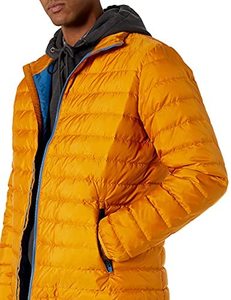 Blouson d'hiver matelassé à capuche personnalisé pour homme avec gilet sans manches en toile à col montant et poches latérales zippées - Product Image 4