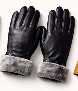 <b>Men's</b> Full Finger Outdoor Speed <b>Skating</b> Gloves Straight Cuff Sterile Anti-Slip Smooth Texture Durable Leather Gloves - Product Image 2