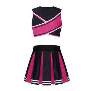 Costume de pom-pom girl en gros pour femmes, uniforme en polyester à séchage rapide, logo personnalisé par sublimation, pour équipe de danse scolaire, coupe confortable et douce - Product Image 4