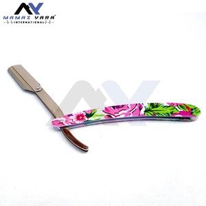Navaja de Barbero Profesional de Acero Inoxidable con Bloqueo de Seguridad para Afeitar la Cara y el Cuerpo, Estilizar la Barba y el Cuidado Facial - Product Image 2
