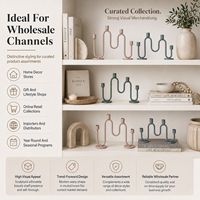 Candélabre scandinave en métal à 4 bras, design moderne ondulé, pour table à manger, décoration intérieure, vente au détail