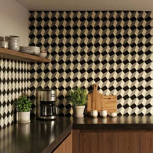 Beige <span class=keywords><strong>noir</strong></span> haute qualité personnalisé <span class=keywords><strong>effet</strong></span> 3D à la main mosaïques en céramique <span class=keywords><strong>carrelage</strong></span> Art Design pour bobine carreaux de céramique pour mur de cuisine - Product Image 1