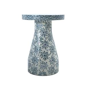 Natural Mother Of Pearl Side <b>Table</b> Capiz Shell <b>Mosaic</b> Accent Stool Sea Shell Inlay Furniture For Living Room Home Decoration - Product Image 3