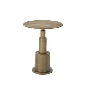 Table basse de luxe pour mariage et réceptions, design promotionnel, plateau en marbre, table basse ronde dorée, prix de gros depuis l'Inde - Product Image 3