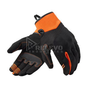 Guantes de cuero de alta calidad con pantalla táctil, guantes de moto con logo personalizado, guantes de piel de cabra para motociclismo, MOQ bajo. - Product Image 3