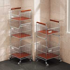 Modern 2 Tier Black Metal Fruit Basket Rectangle Double Layer Kitchen Countertop Storage Rack <b>Vegetable</b> Display <b>Stand</b> Holder - Product Image 2