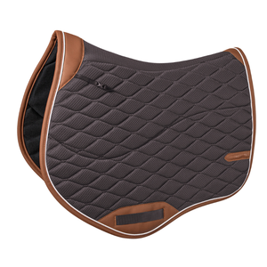 Tapis de selle en cuir personnalisé à cordons, matelassé losanges, pour une performance optimale et l'équilibre cavalier-cheval, avec emballage sur mesure - Product Image 1