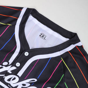 Wholesale <b>Blank</b> Polyester Baseball Jersey Custom Sublimated Printed Softball & Baseball Team Uniform Men Sports Shirt - Product Image 5