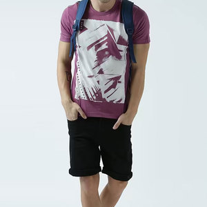 เสื้อยืดคอตตอนแขนสั้นทรงโอเวอร์ไซส์สำหรับผู้ชาย คุณภาพพรีเมียม แบบสั่งทำพิเศษ ผลิตตามแบบ OEM  ผ้าถักเนื้อนุ่ม แห้งเร็ว เป็นมิตรต่อสิ่งแวดล้อม สีพื้น - Product Image 2