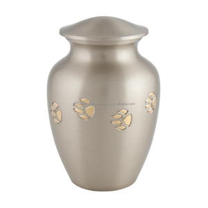 High Quality Brass Cremation Pet Urns With Black <b>Dog</b> Design And Pewter Finished Metal Funeral Urns For Human <b>Ashes</b> - Product Image 3