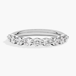 Bague de mariage en diamant rond cultivé en laboratoire en or rose 14 carats avec bande de diamants flottants 3/4 ct, bague empilable pour anniversaire ou mariage - Product Image 3