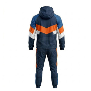 Ensemble coupe-vent léger pour homme, veste à fermeture éclair intégrale et pantalon assorti, idéal pour l'entraînement en plein air, les voyages, le fitness et le quotidien - Product Image 2