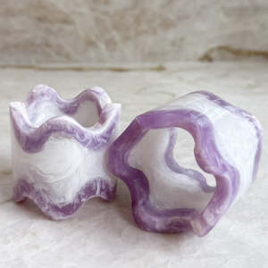 Modern <b>Resin</b> Napkin Rings Blue White Marbled Hollow Design Wedding American Style <b>Table</b> Decoration Custom Width Handmade <b>Epoxy</b> - Product Image 3