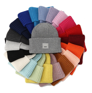 Wholesale Custom Two-Tone Acrylic Jacquard Knitted Beanie <b>Cap</b> Solid Cuff <b>Winter</b> Warm for <b>Winter</b> Outdoor Casual Daily Travel - Product Image 5