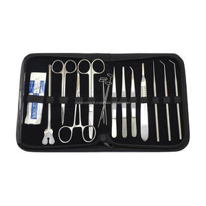 Kit de Disección Quirúrgica de Acero Inoxidable Alemán con Estuche, Tijeras, Pinzas, Bisturí, Fórceps, Precio al por Mayor - Product Image 1
