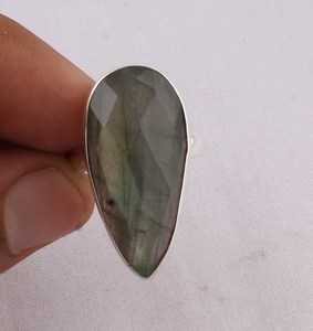 Wholesale 925 Sterling <b>Silver</b> Classic Women's Amethyst Pear Cut Faceted Gemstone Bezel Set Handmade <b>Statement</b> <b>Ring</b> - Product Image 1