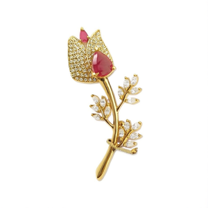 Fine Brooches Lotus Saree Pins - Product Image 2
