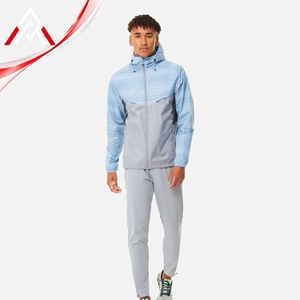 Conjunto Deportivo Ligero para Hombre, Cortavientos, Transpirable, de Secado Rápido, con Chaqueta con Capucha y Pantalones - Product Image 1