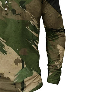Chemise de pêche à manches longues pour homme, camouflage, boutonnée, séchage rapide, UPF 50, polyester - Product Image 3