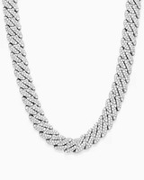 Cadena Cubana de Diamantes de Alta Demanda, Joyería de Lujo, Cadena Cubana con Diamantes Cultivados en Laboratorio de Corte Redondo, Disponible al Mejor Precio