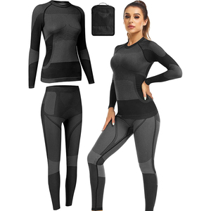 RABUSH SPORTS Ropa Interior Larga de Yoga para Mujer, Ecológica, Sin Costuras, con Tirantes Cruzados, Color Azul, Spandex/Algodón - Product Image 2