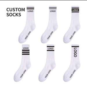 Calcetines Deportivos Personalizados al por Mayor con Logotipo Personalizado, Calcetines Deportivos Unisex de Algodón, Calcetines Casuales con Etiqueta Privada y Diseño Personalizado - Product Image 1