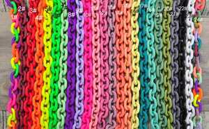 งานศิลปะตกแต่งผนังทำมือ รูปแบบโมเดิร์น ลิงค์เรซิ่นขนาดใหญ่ ผสมสีสันสไตล์พังก์ โซ่ยาวหนาแบบหลายชิ้น สำหรับตกแต่งบ้าน - Product Image 4