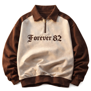Champions Club 1/4 <b>Zip</b> <b>Hooded</b> Sweatshirt Women Black Cotton Knitted Pullover Casual Winter Wear Front Letter Print - Product Image 5