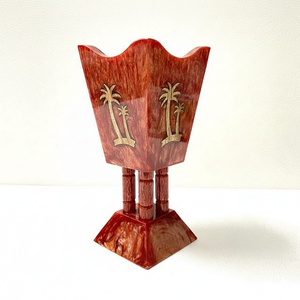 Brûleur d'encens artisanal écologique portable en provenance d'Inde, brûleur d'agarbatti en bois et résine en forme de boîte - Product Image 2